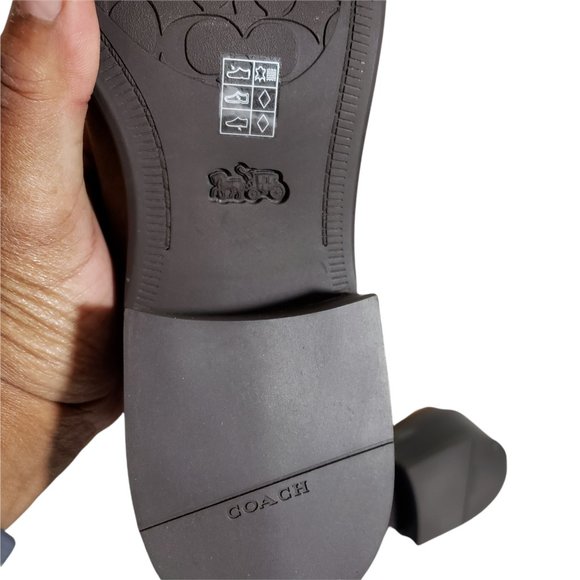 Coach Womens Brown Suede Almond Toe Slip On Stud Booties Ankle Boots Size 10B 6B - Picture 8 of 9